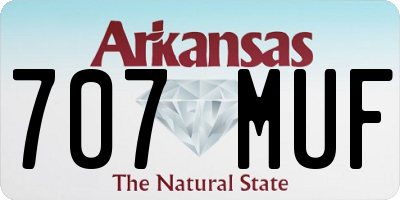 AR license plate 707MUF