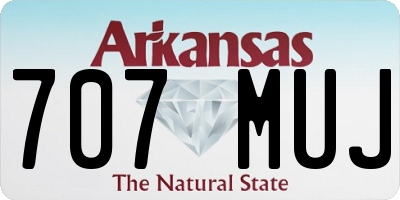 AR license plate 707MUJ
