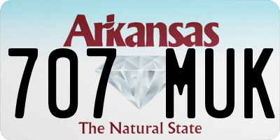 AR license plate 707MUK