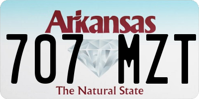 AR license plate 707MZT