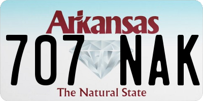 AR license plate 707NAK