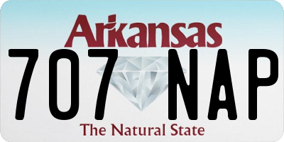 AR license plate 707NAP