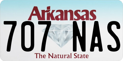 AR license plate 707NAS