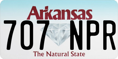 AR license plate 707NPR