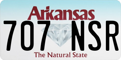 AR license plate 707NSR