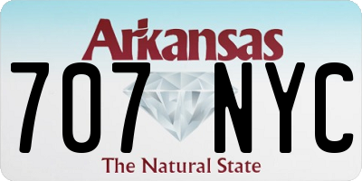 AR license plate 707NYC