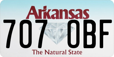 AR license plate 707OBF