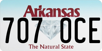 AR license plate 707OCE