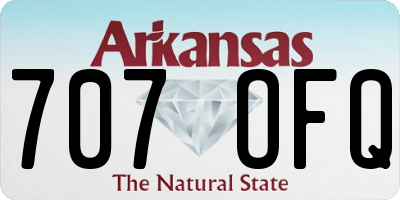 AR license plate 707OFQ