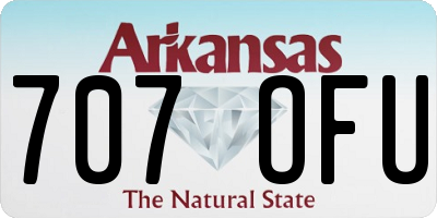 AR license plate 707OFU