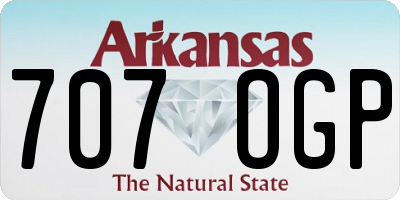 AR license plate 707OGP