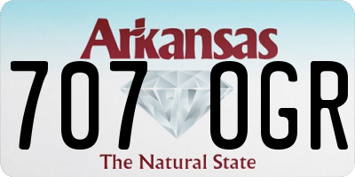 AR license plate 707OGR