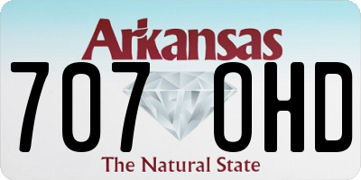AR license plate 707OHD