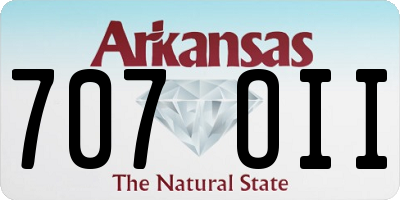 AR license plate 707OII