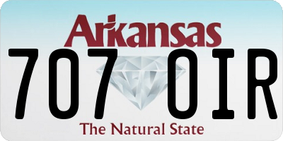 AR license plate 707OIR