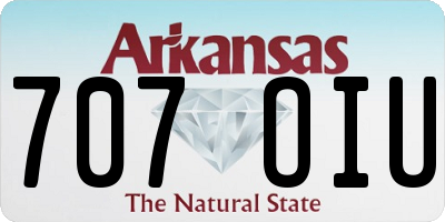 AR license plate 707OIU