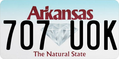 AR license plate 707UOK