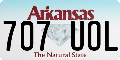 AR license plate 707UOL