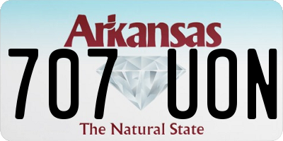 AR license plate 707UON