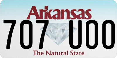AR license plate 707UOO