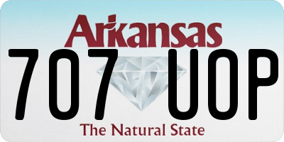 AR license plate 707UOP