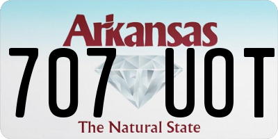 AR license plate 707UOT
