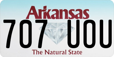 AR license plate 707UOU
