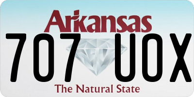 AR license plate 707UOX
