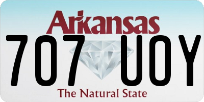 AR license plate 707UOY