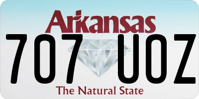 AR license plate 707UOZ