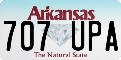 AR license plate 707UPA