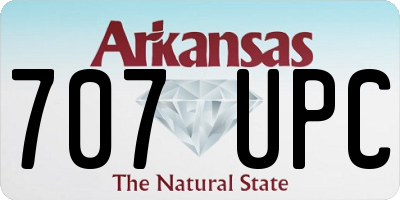 AR license plate 707UPC
