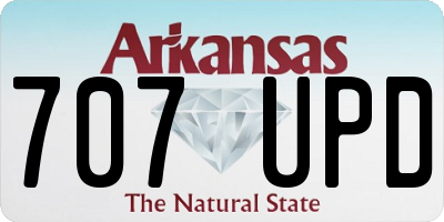 AR license plate 707UPD