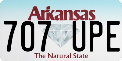 AR license plate 707UPE