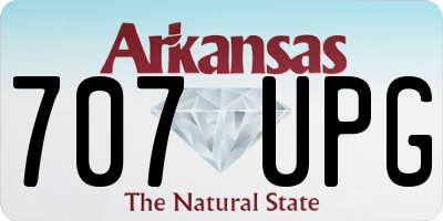 AR license plate 707UPG
