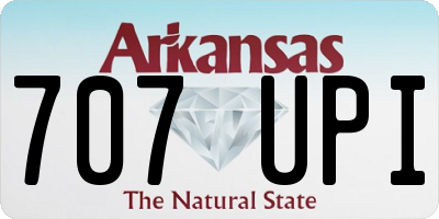 AR license plate 707UPI