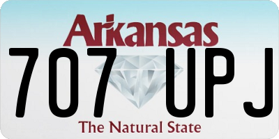 AR license plate 707UPJ