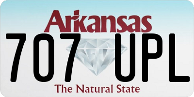 AR license plate 707UPL