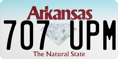AR license plate 707UPM