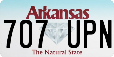 AR license plate 707UPN