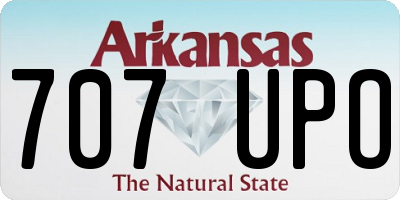 AR license plate 707UPO