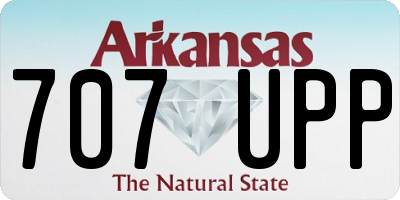 AR license plate 707UPP