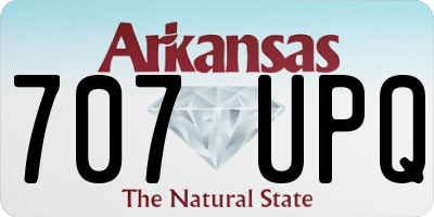 AR license plate 707UPQ