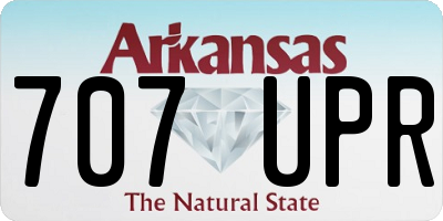 AR license plate 707UPR