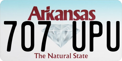 AR license plate 707UPU