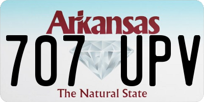 AR license plate 707UPV