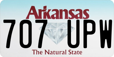 AR license plate 707UPW
