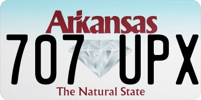 AR license plate 707UPX