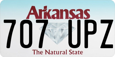 AR license plate 707UPZ