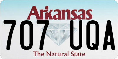 AR license plate 707UQA